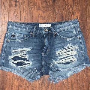 KanCan Distressed Jean Shorts